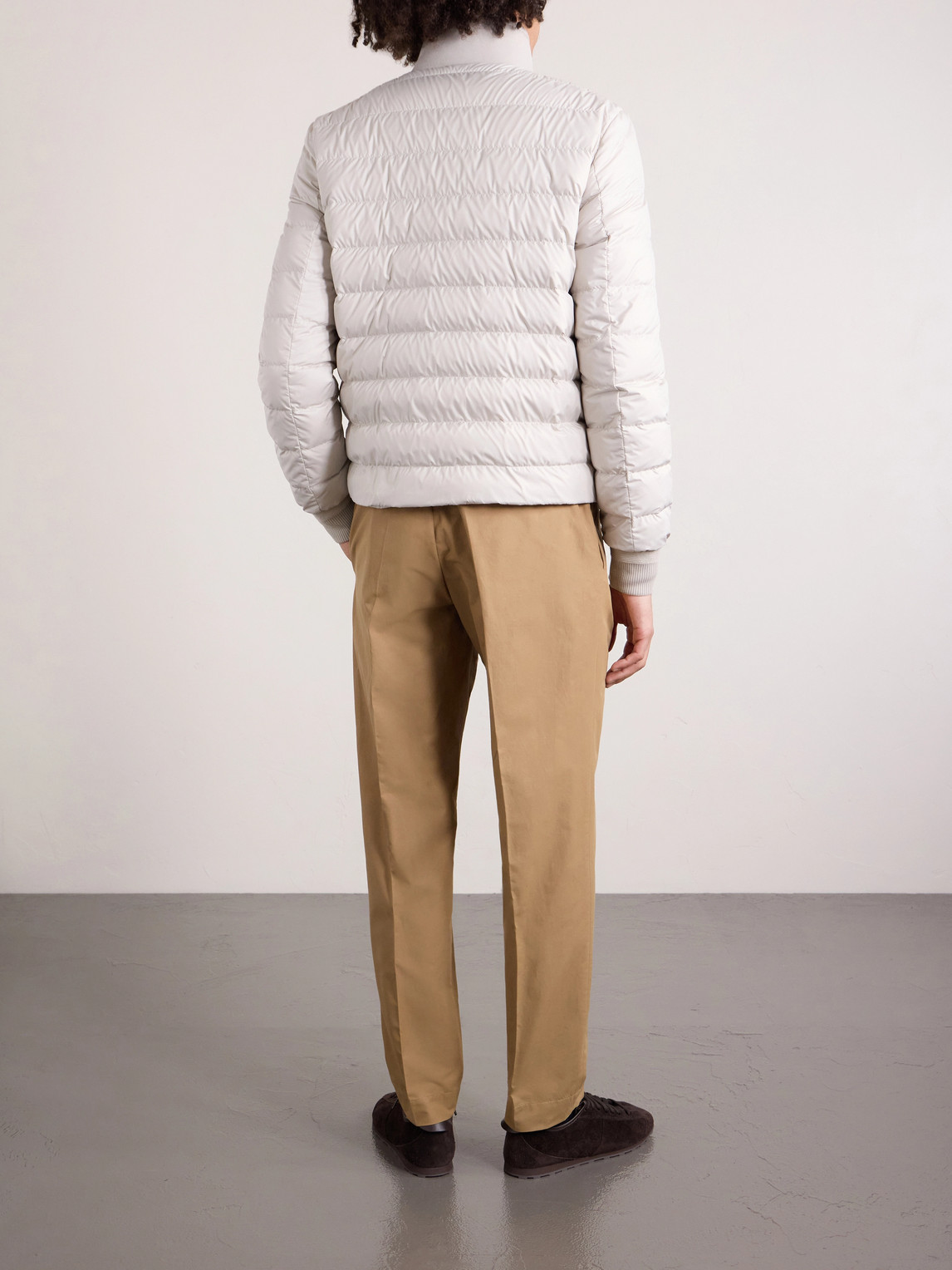 Straight-Leg Cotton-Blend Trousers