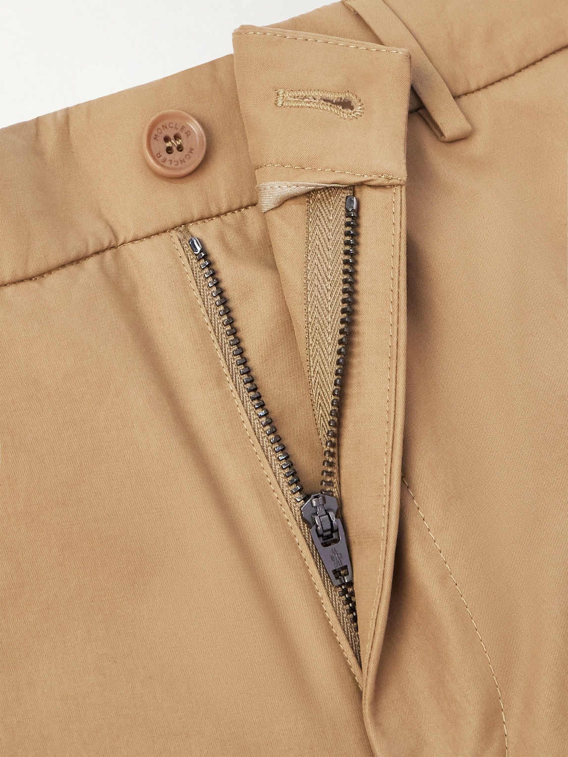 Straight-Leg Cotton-Blend Trousers