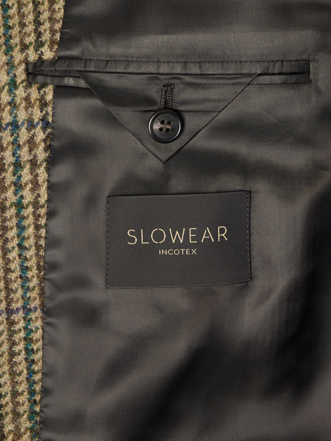 Incotex Double-breasted Prince Of Wales Checked Wool Blazer In Brown