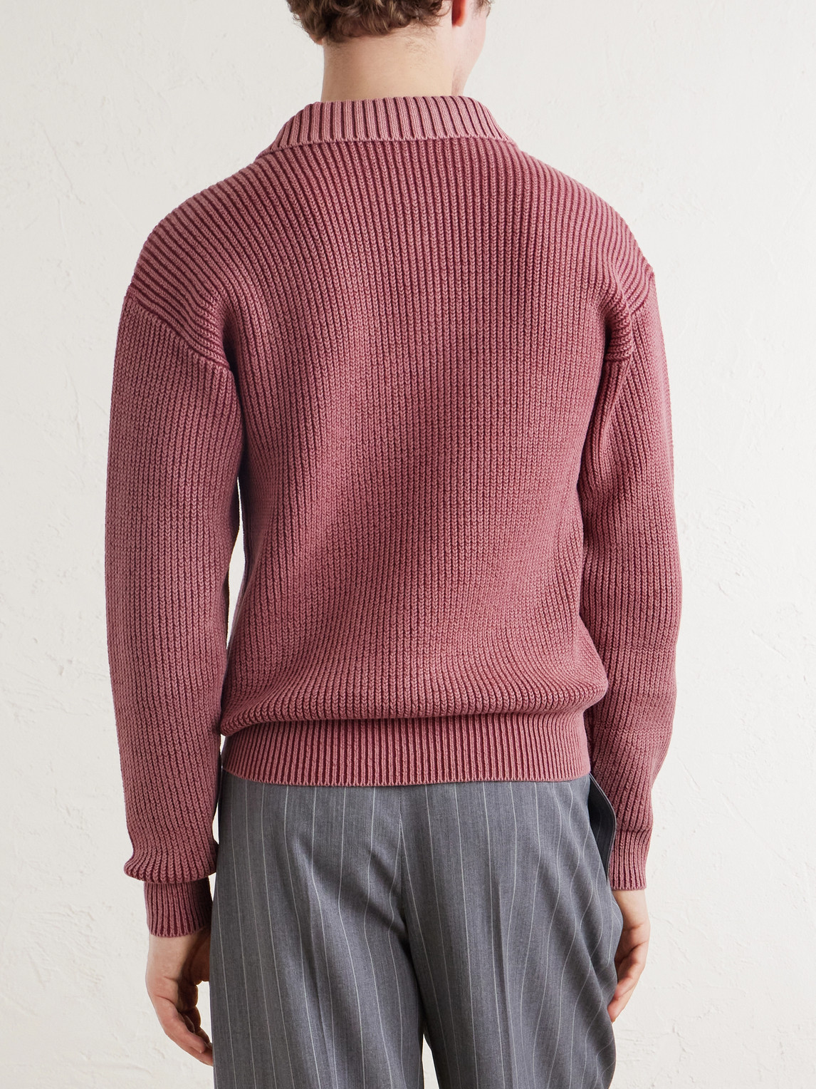 Aimé Leon Dore - Knitted Cotton-Blend Polo Sweater