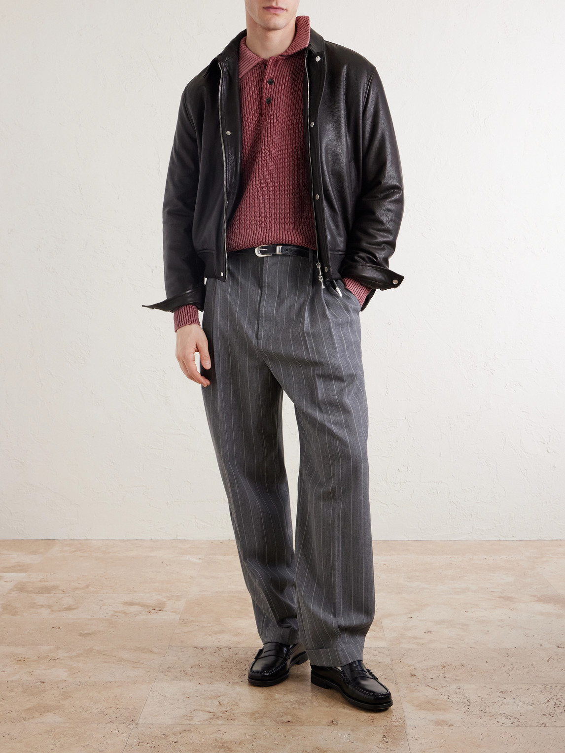 Aimé Leon Dore - Knitted Cotton-Blend Polo Sweater