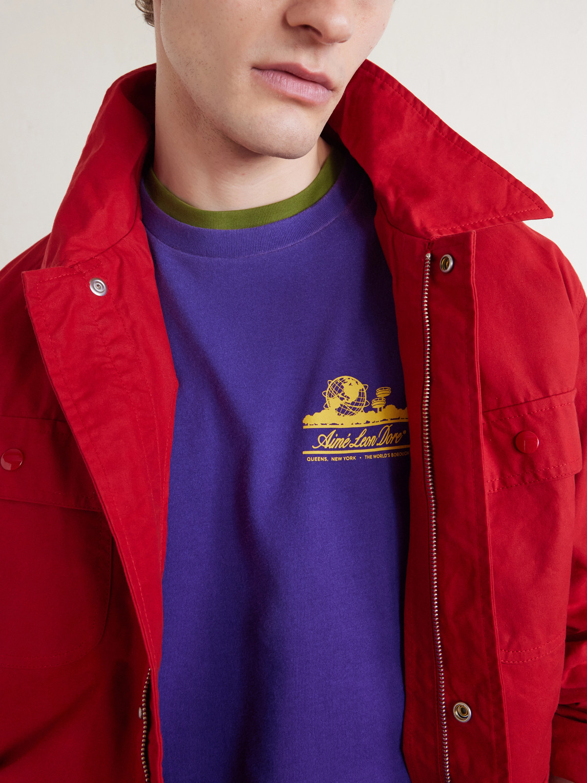 Aimé Leon Dore - Unisphere Logo-Print Cotton-Jersey T-Shirt