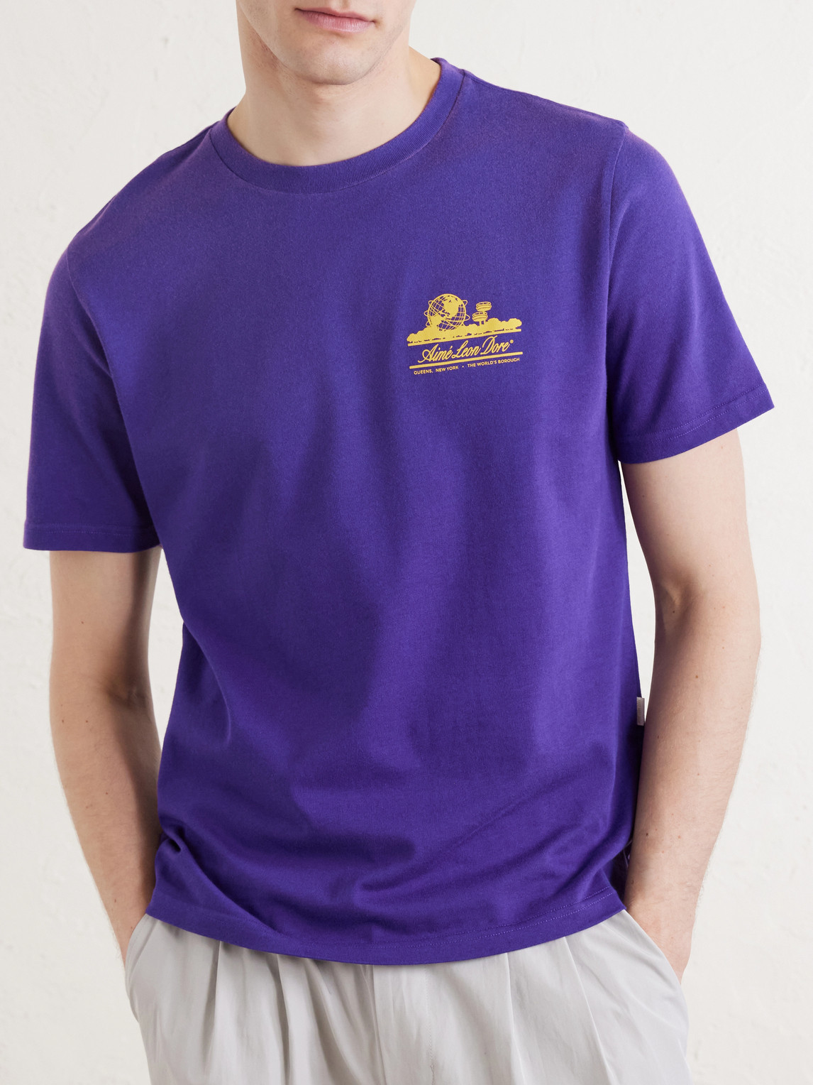 Aimé Leon Dore - Unisphere Logo-Print Cotton-Jersey T-Shirt