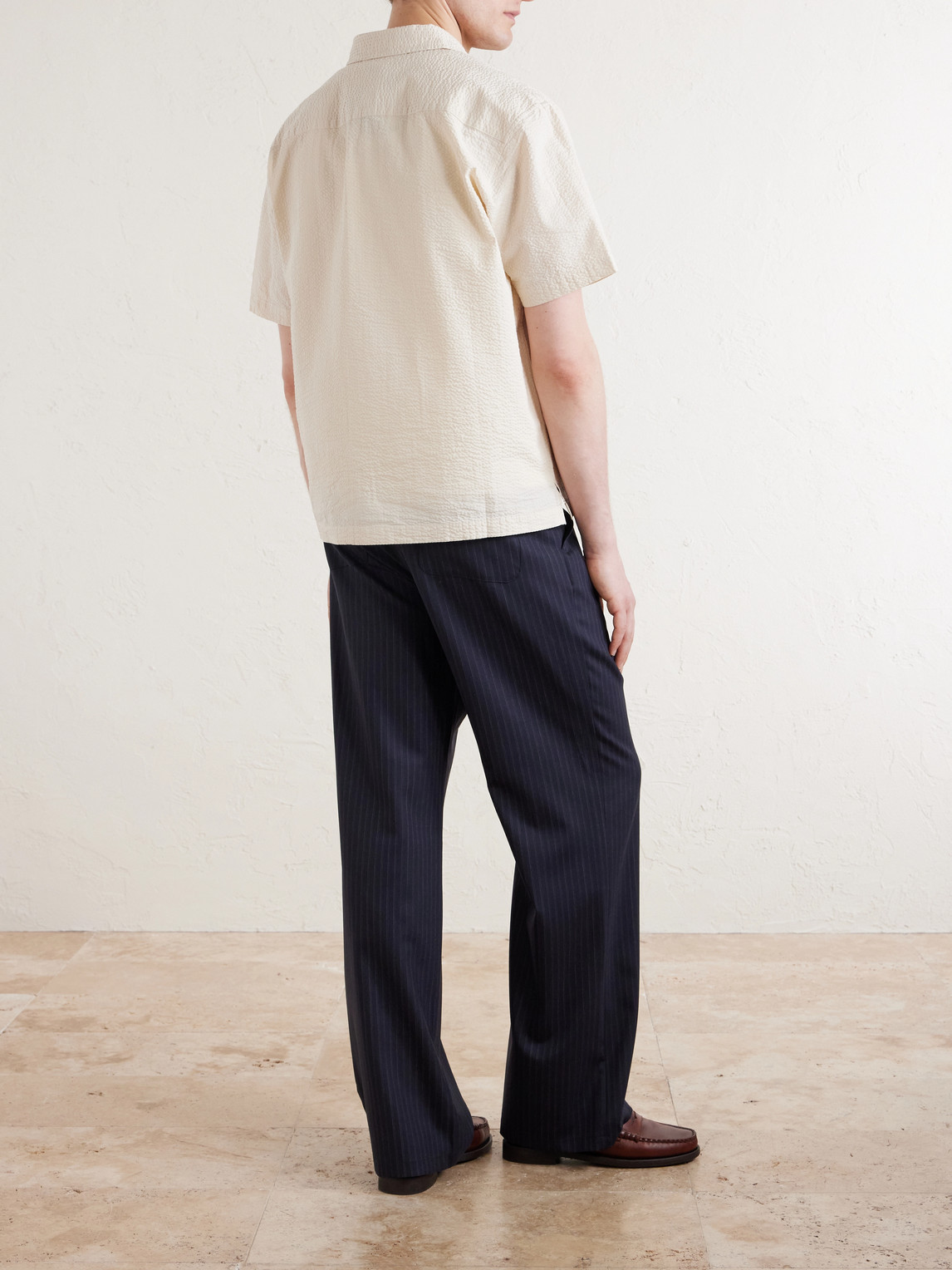 Aimé Leon Dore - Cropped Cotton-Seersucker Shirt