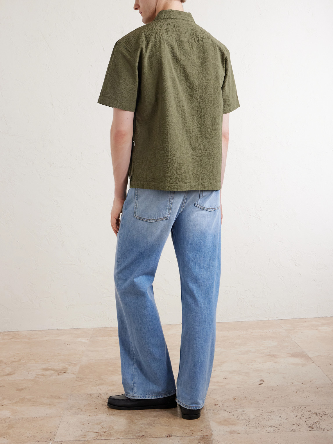 Aimé Leon Dore - Cropped Cotton-Seersucker Shirt