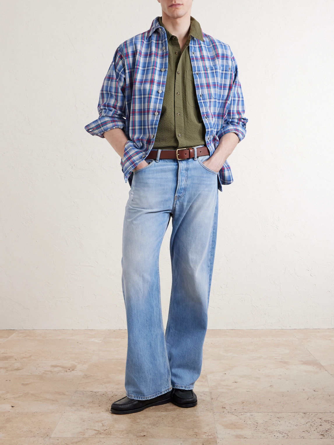 Aimé Leon Dore - Cropped Cotton-Seersucker Shirt