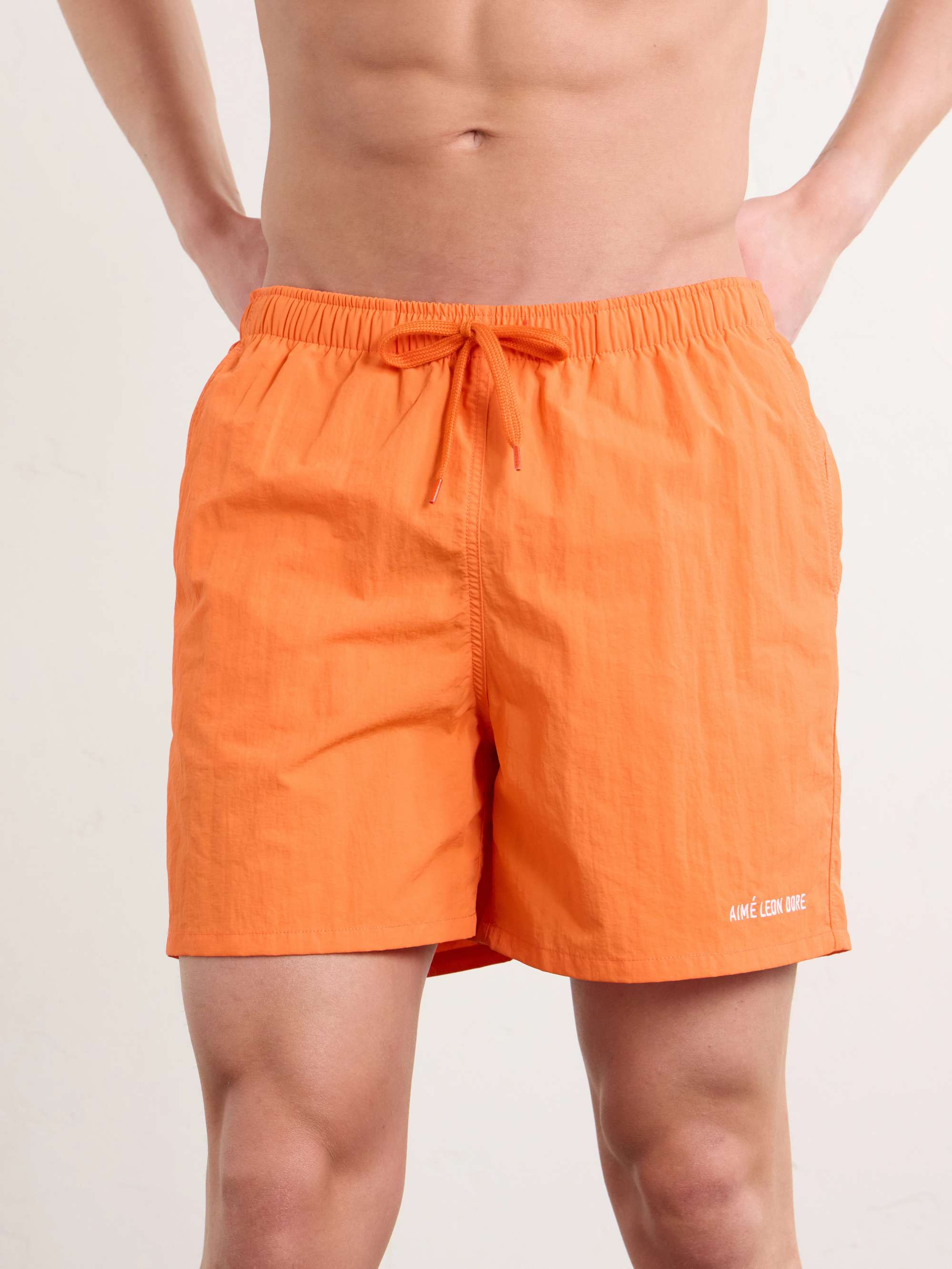 AIMÉ LEON DORE Straight-Leg Logo-Embroidered Shell Drawstring