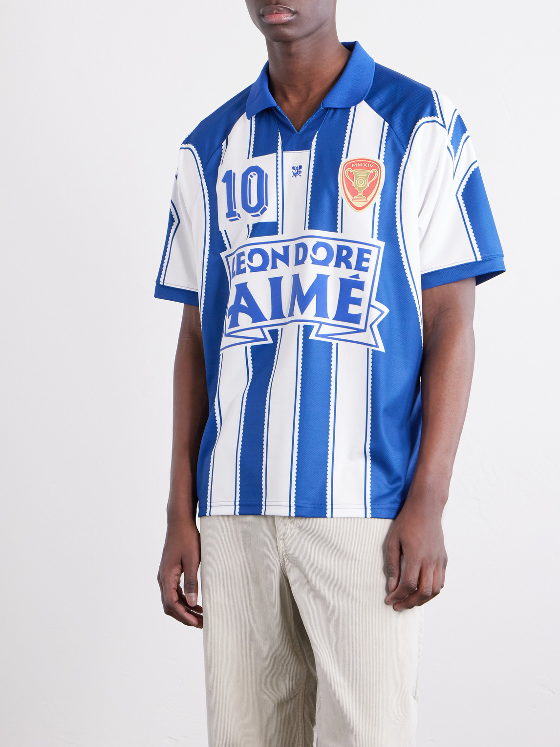 Aimé Leon Dore - Logo-Appliquéd Striped Jersey T-Shirt