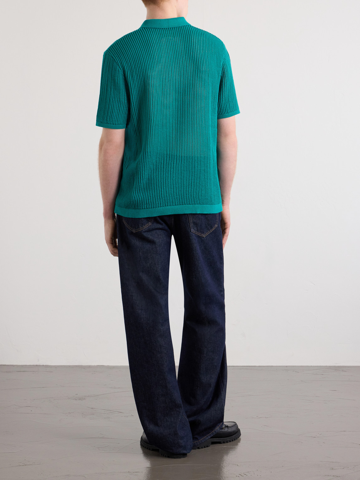 Aimé Leon Dore - Open-Collar Open-Knit Cotton Polo Shirt