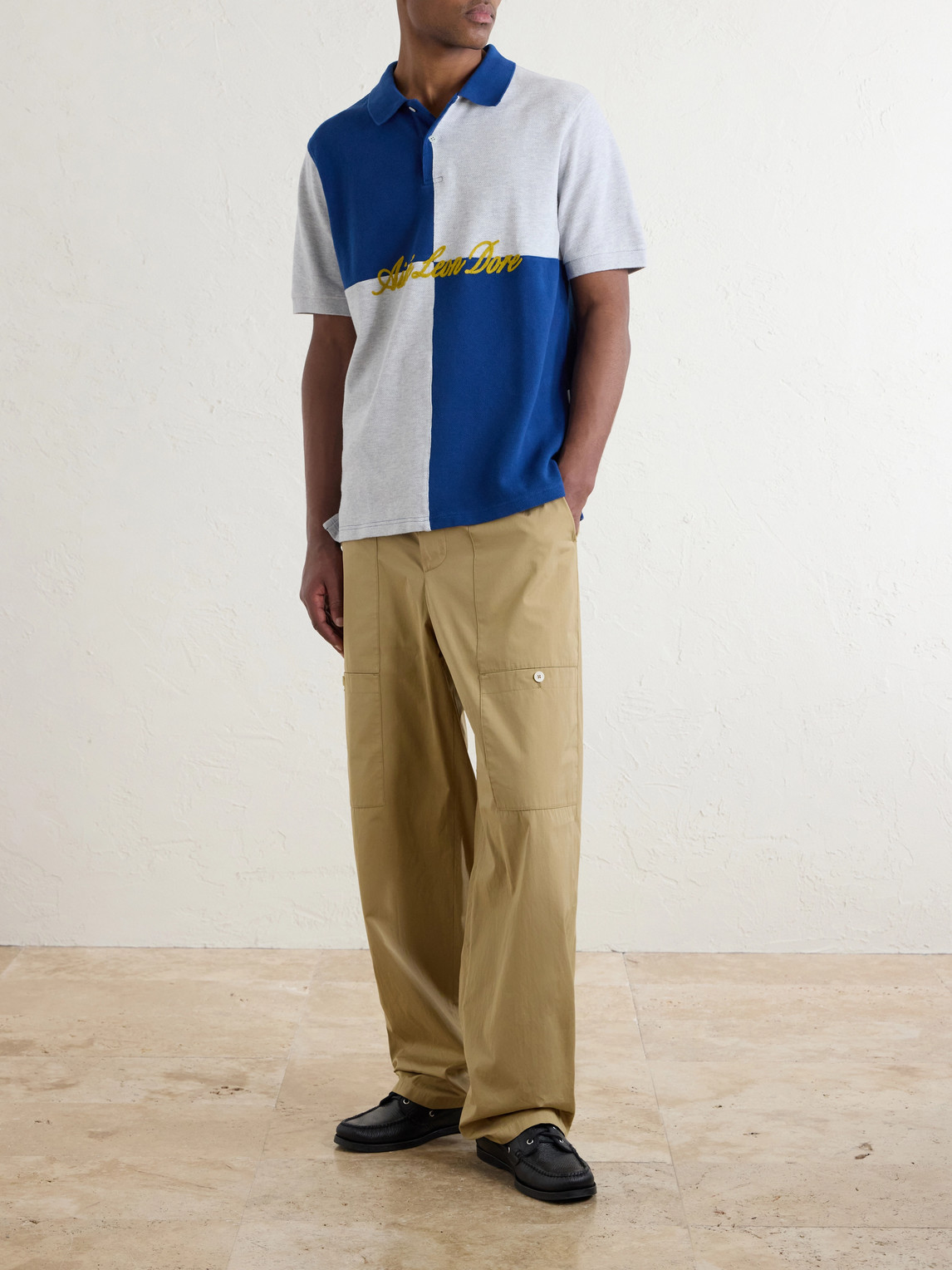 Aimé Leon Dore - Logo-Embroidered Colour-Block Cotton-Piqué Polo Shirt