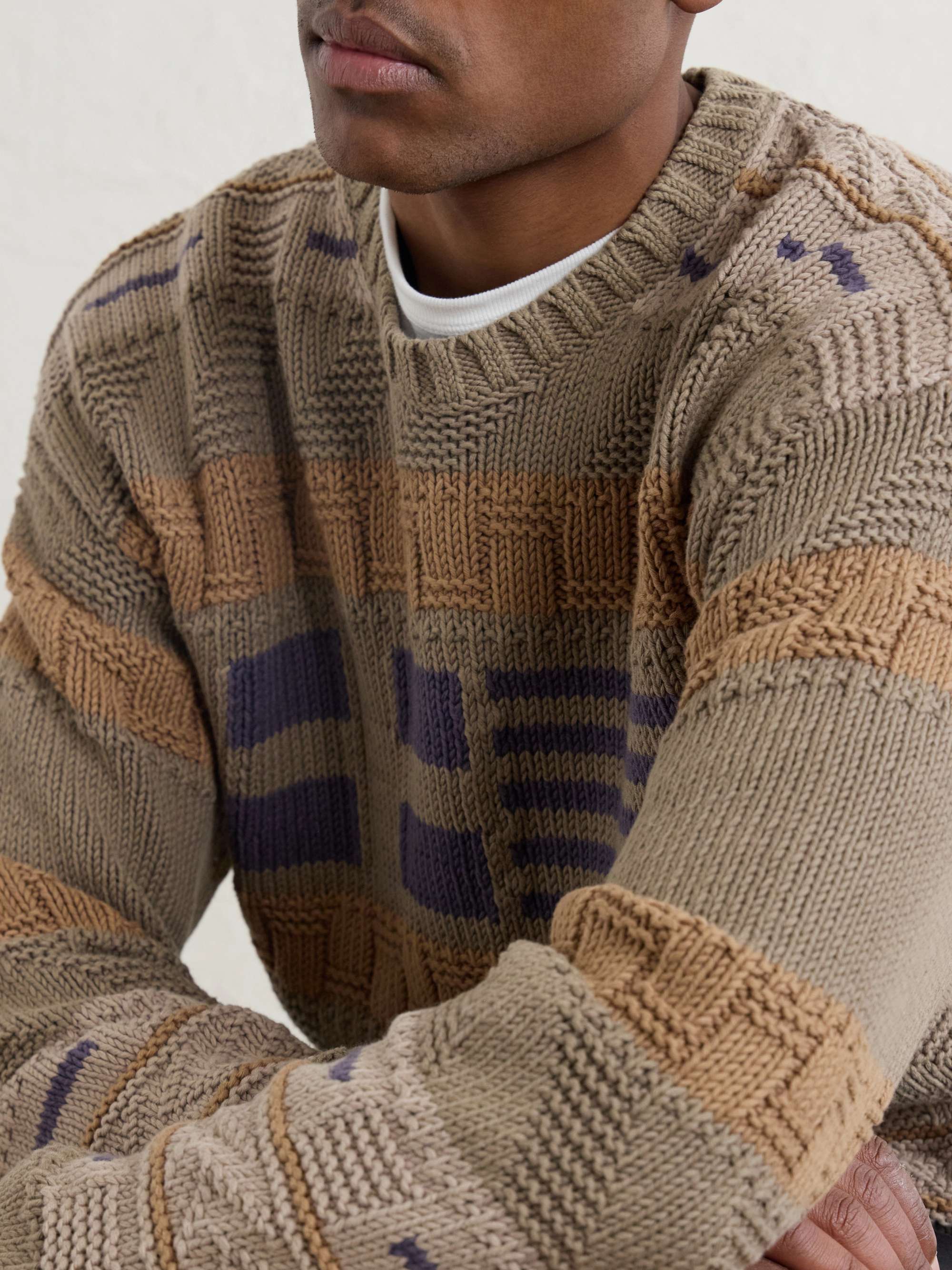 AIMÉ LEON DORE Knitted Cotton Sweater for Men | MR PORTER
