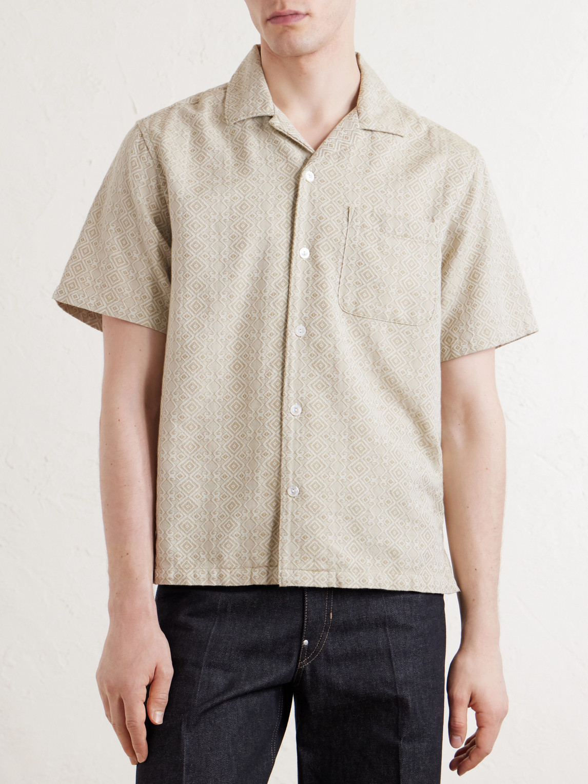 Aimé Leon Dore - Novelty Camp-Collar Cotton-Jacquard Shirt
