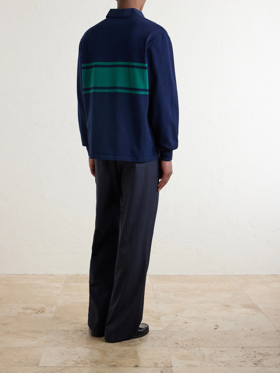 Aimé Leon Dore - Logo-Embroidered Cotton-Jersey Polo Sweater
