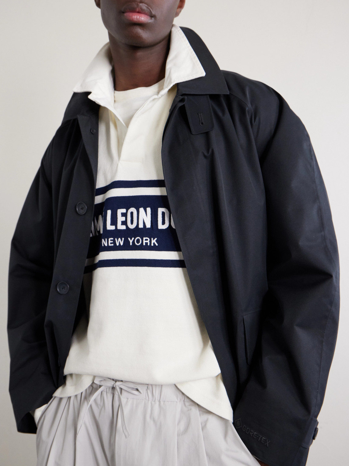 Aimé Leon Dore - Logo-Embroidered Striped Cotton Polo Sweater