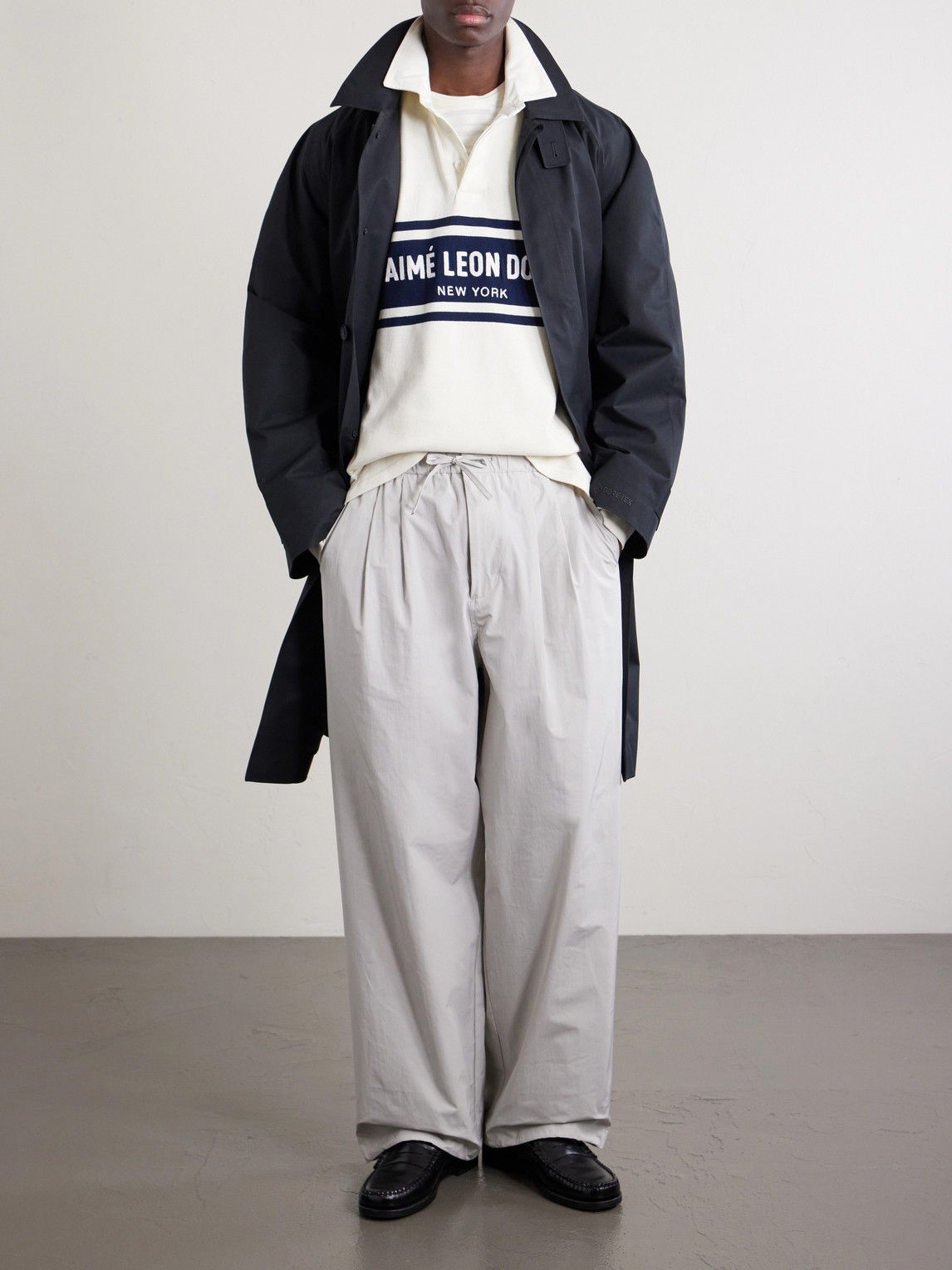 Aimé Leon Dore - Logo-Embroidered Striped Cotton Polo Sweater