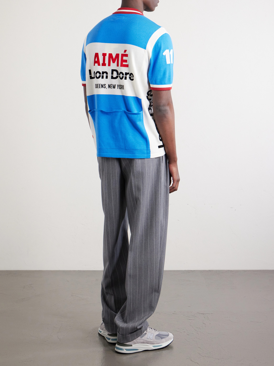 Aimé Leon Dore - Logo-Detailed Merino Wool Half-Zip T-Shirt