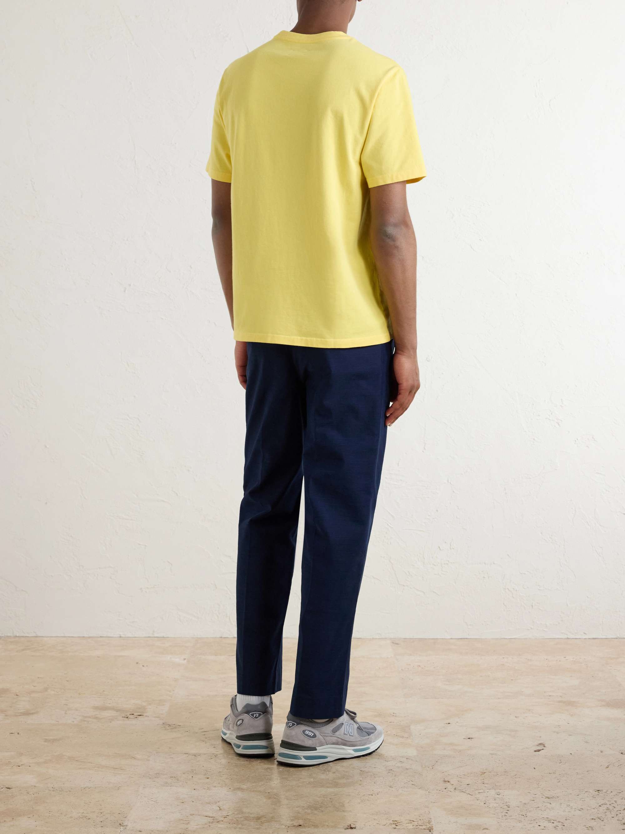 AIMÉ LEON DORE Straight-Leg Pleated Cotton Trousers for Men | MR