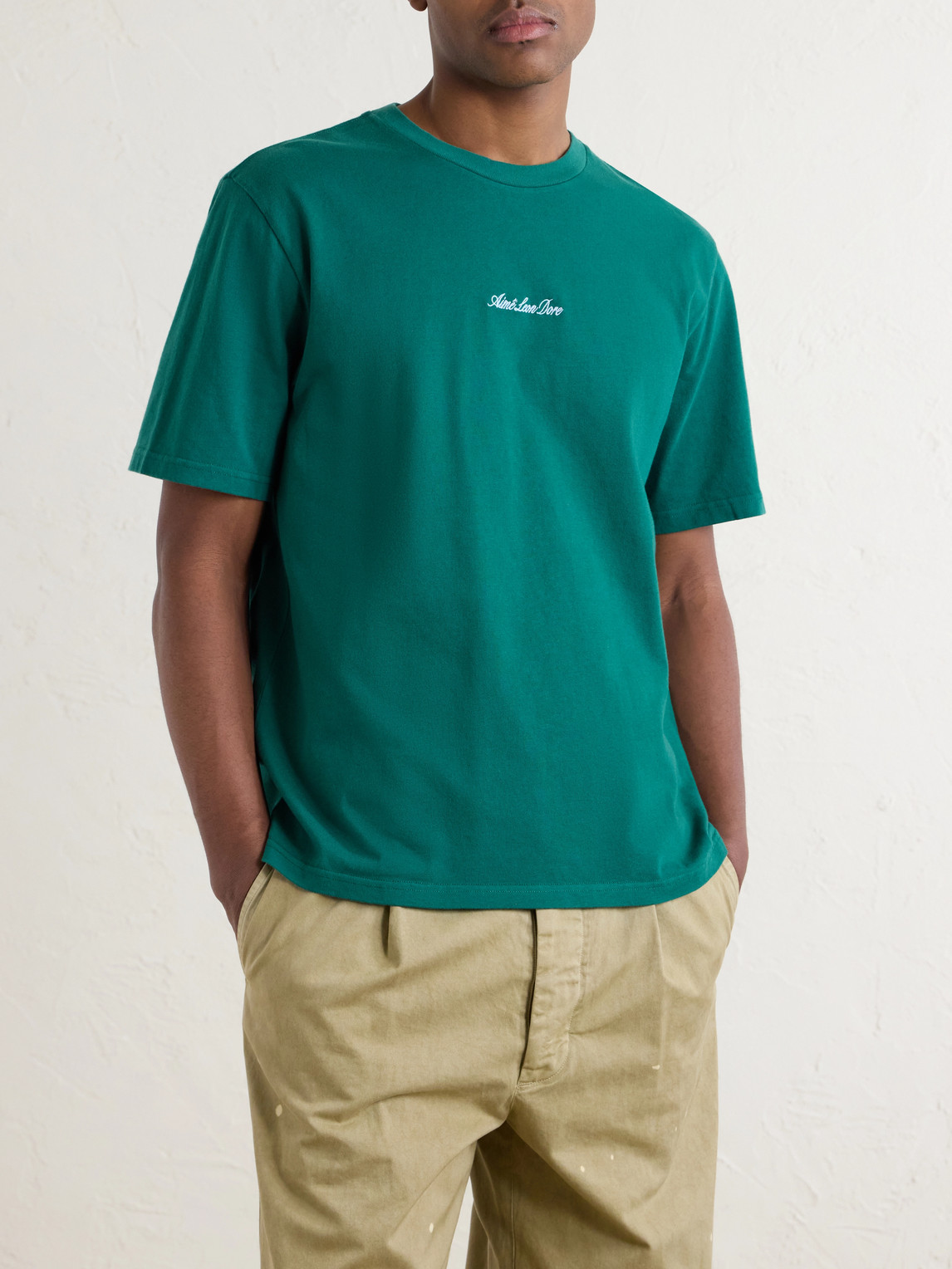 Aimé Leon Dore - Logo-Embroidered Cotton-Jersey T-Shirt