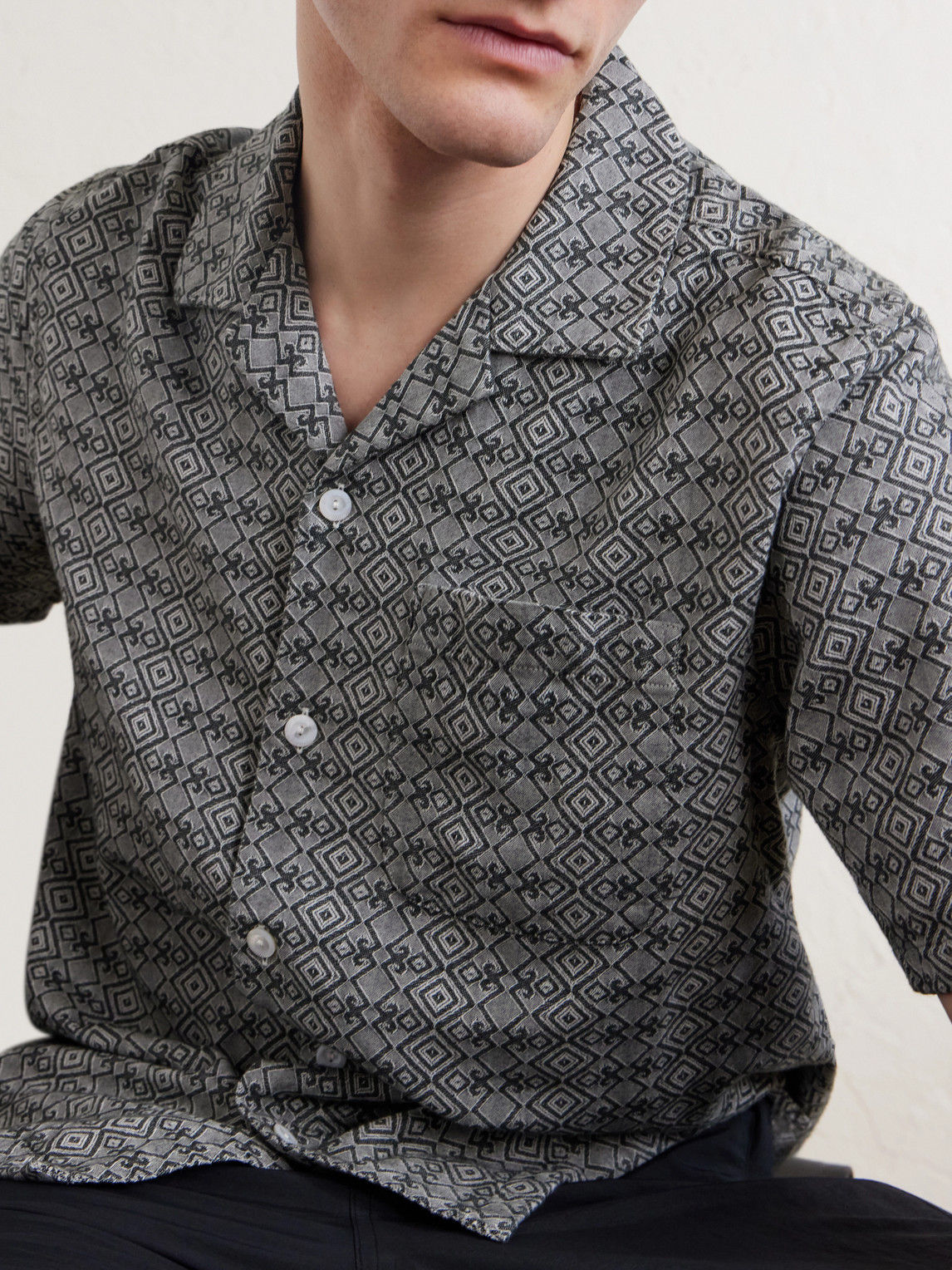 Aimé Leon Dore - Novelty Camp-Collar Cotton-Jacquard Shirt