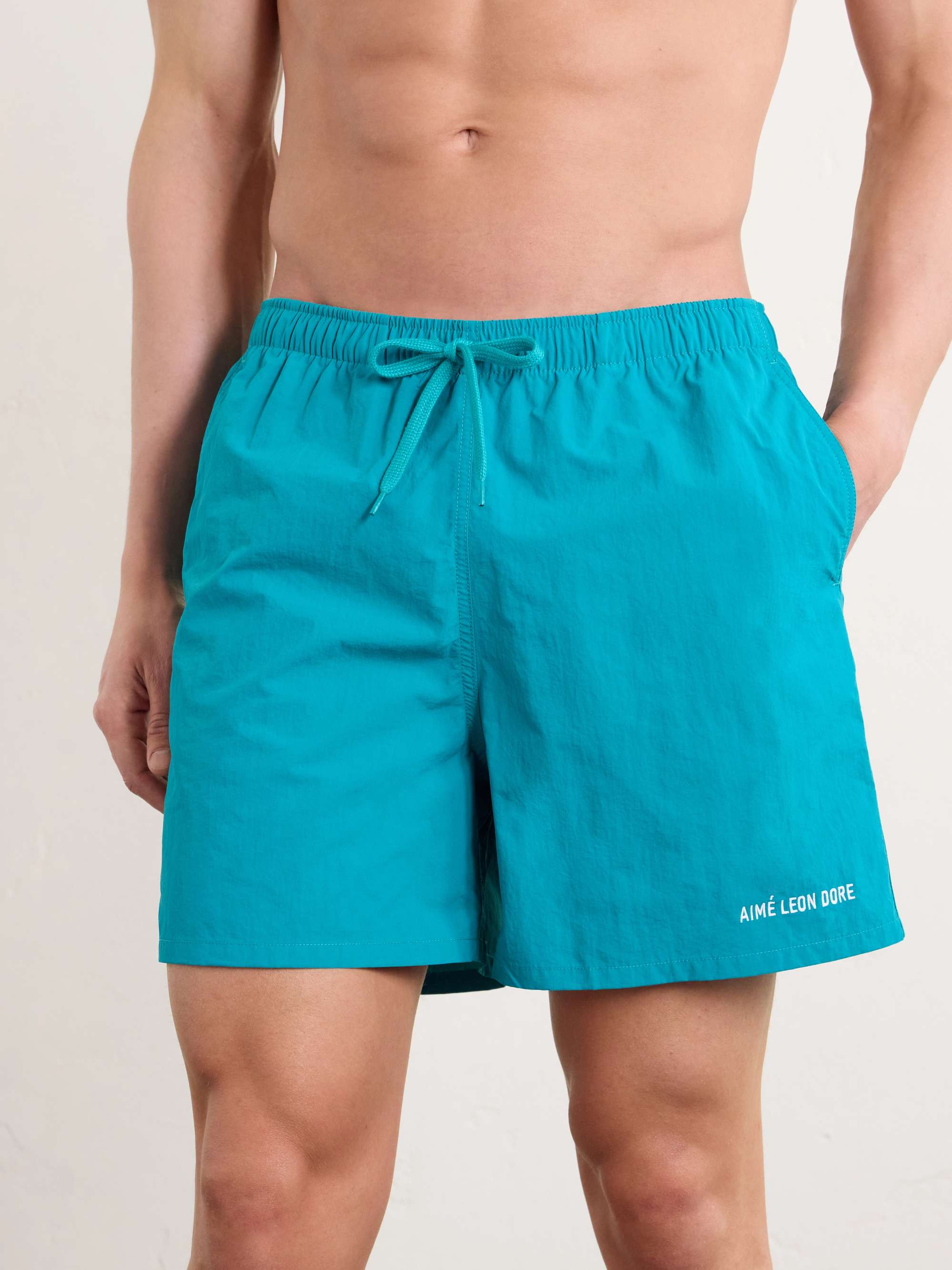 AIMÉ LEON DORE Straight-Leg Logo-Embroidered Shell Drawstring