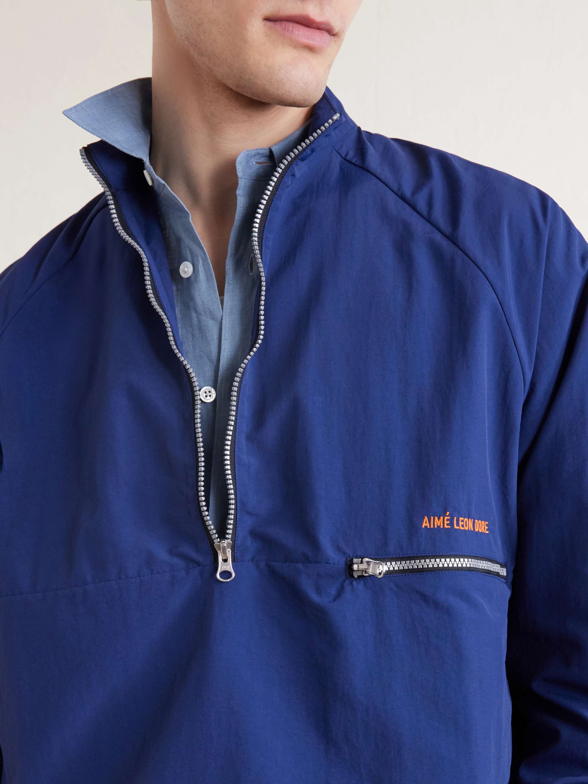 Aime Leon Dore ポロ AIMÉ LEON DORE Logo-Embroidered Shell Half-Zip Jacket for Men | MR