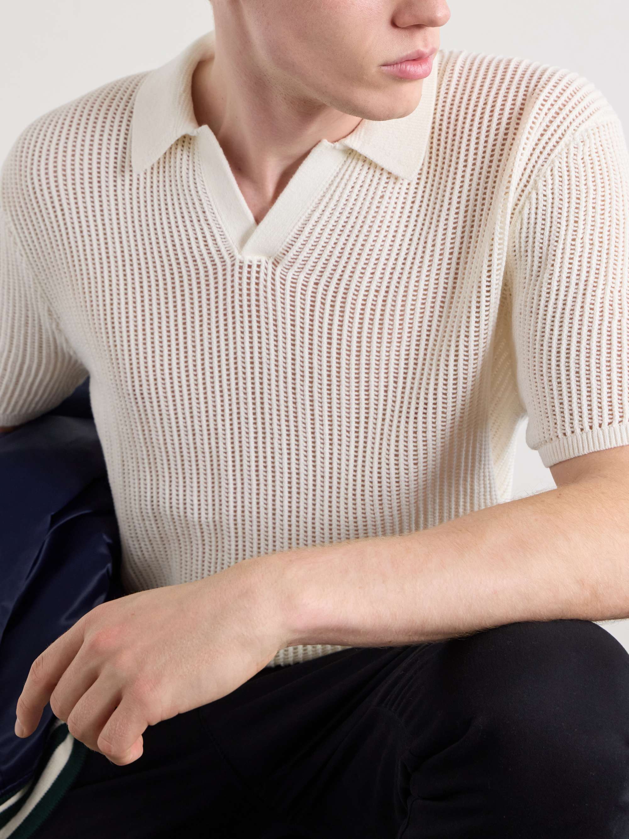 Aime Leon Dore ポロ AIMÉ LEON DORE Open-Collar Open-Knit Cotton Polo Shirt for Men