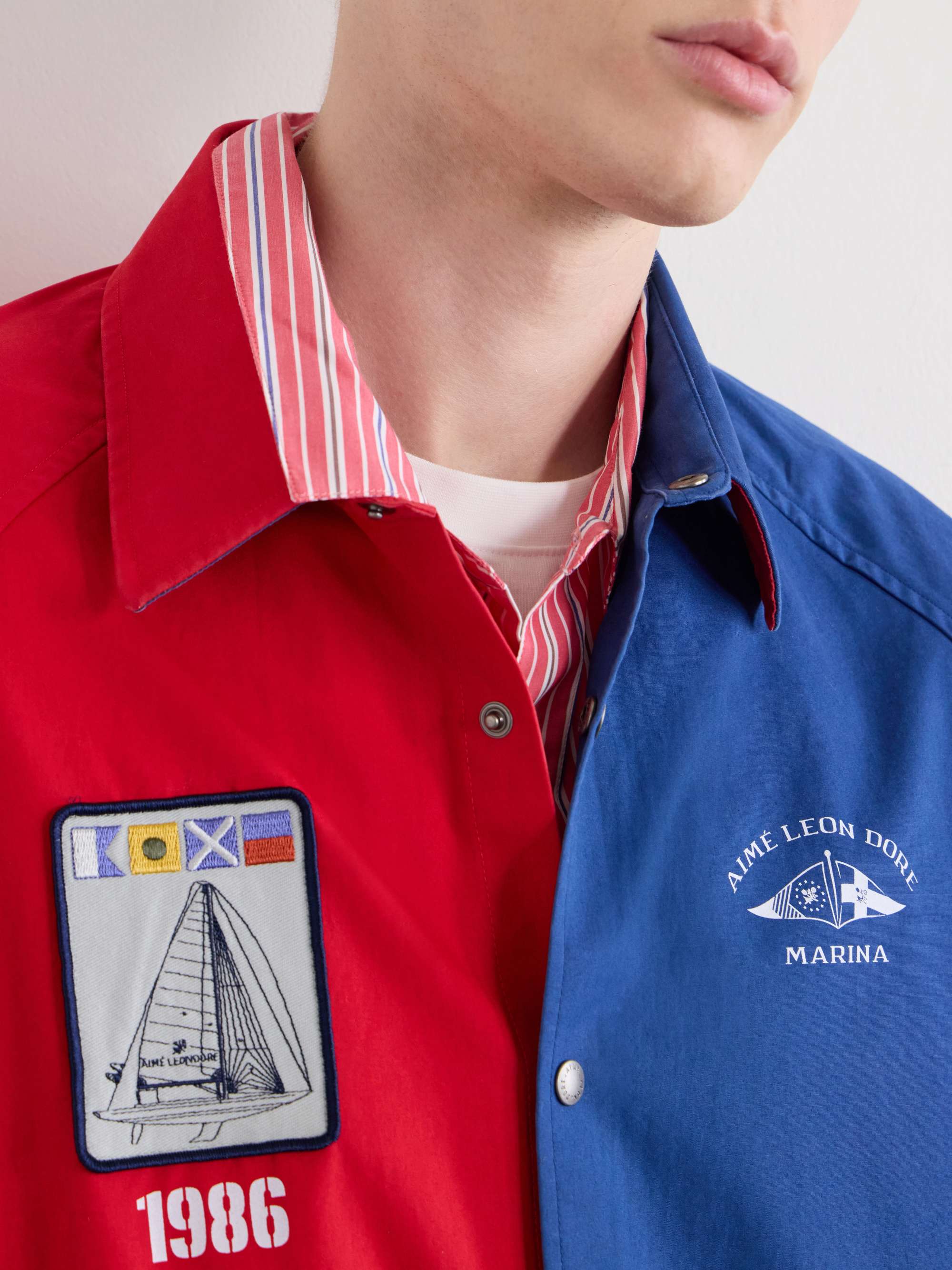 AIMÉ LEON DORE Striped Cotton-Poplin Shirt for Men | MR PORTER