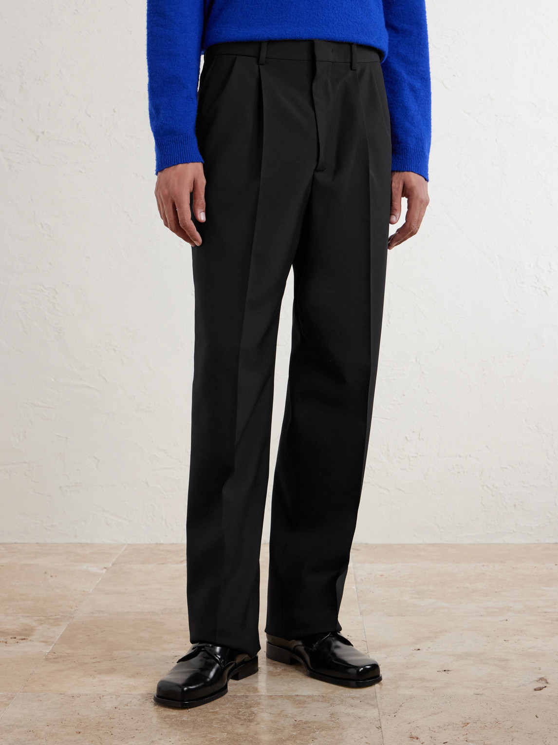  Jil Sander - Straight-leg Pleated Virgin Wool Trousers - Men - Black - It 52 