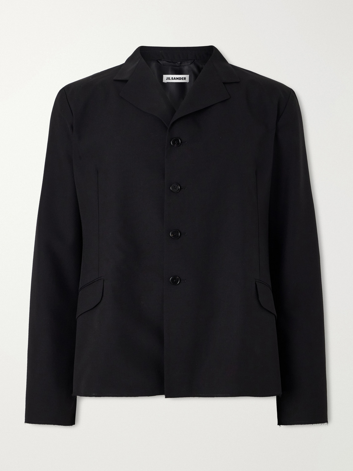 Jil Sander Virgin Wool Coat In Black