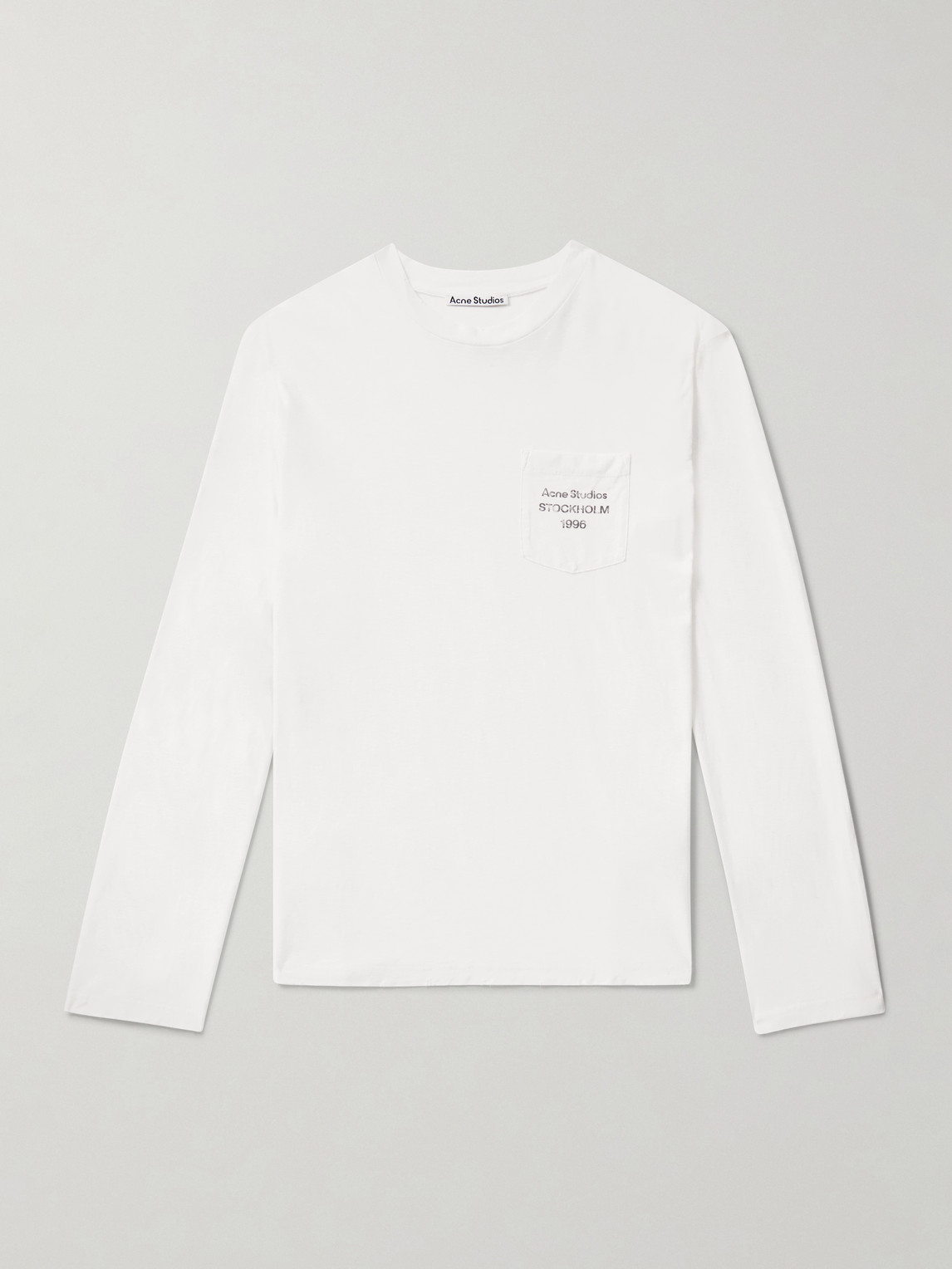 Acne Studios Edden U 1996 Logo-Print Distressed Cotton and Hemp-Blend T-Shirt - Men