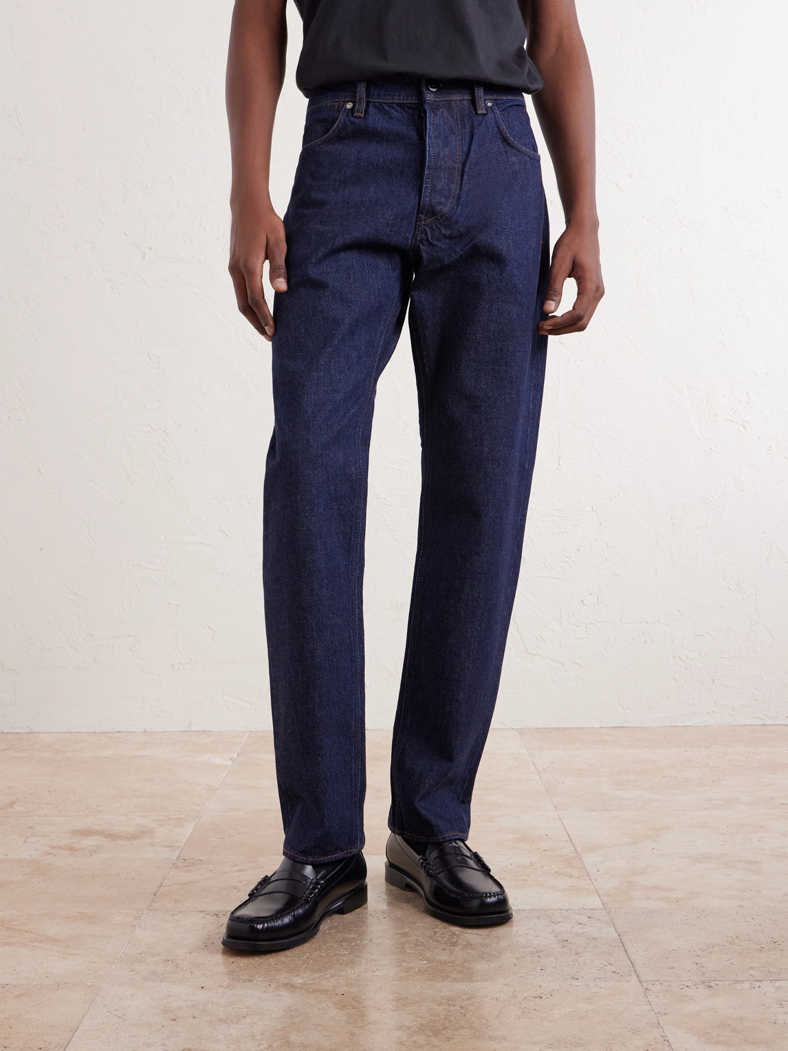 Denim Straight-Leg Jeans