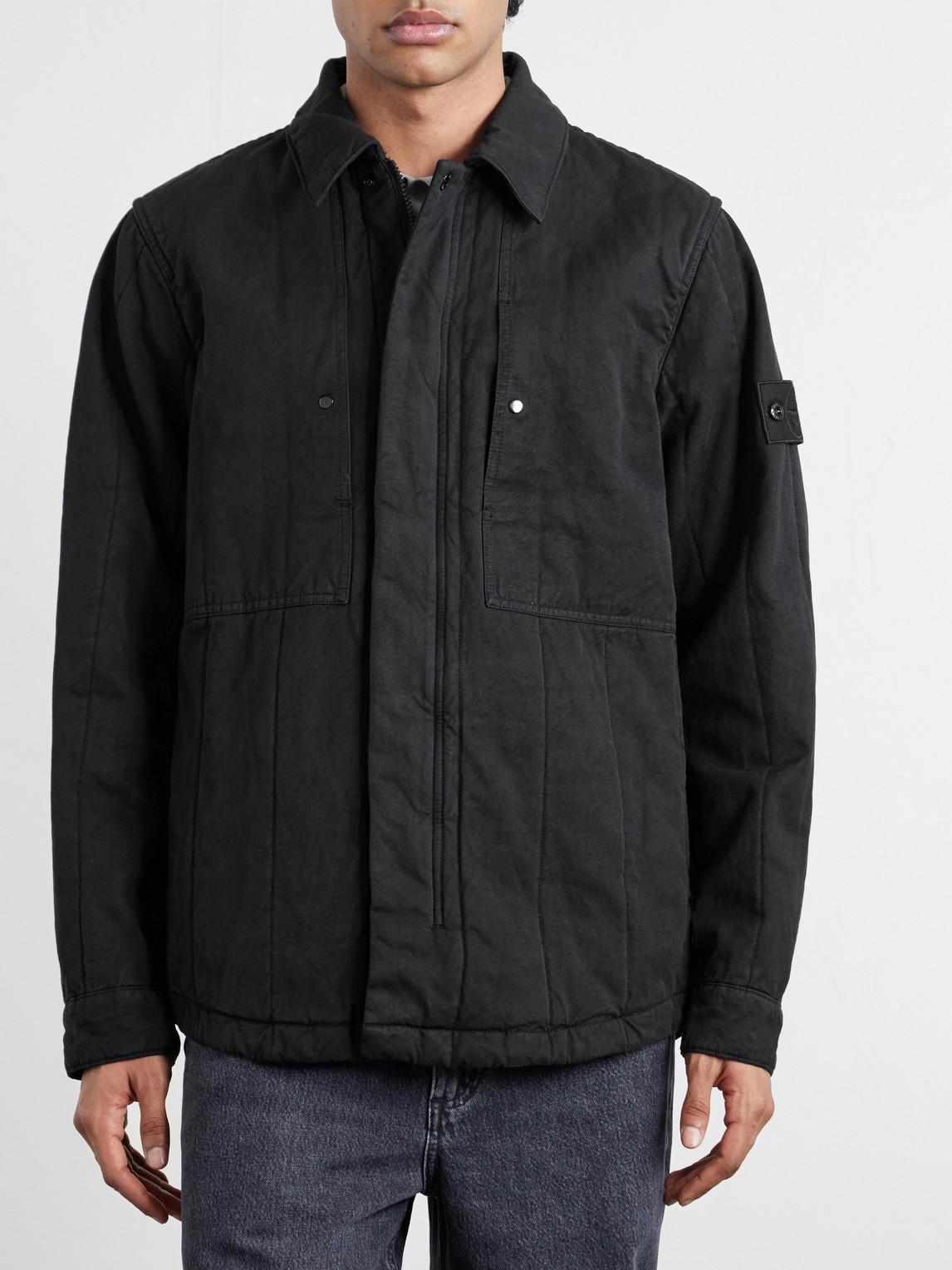Ghost Padded Cotton And Linen-Blend Primaloft® Overshirt