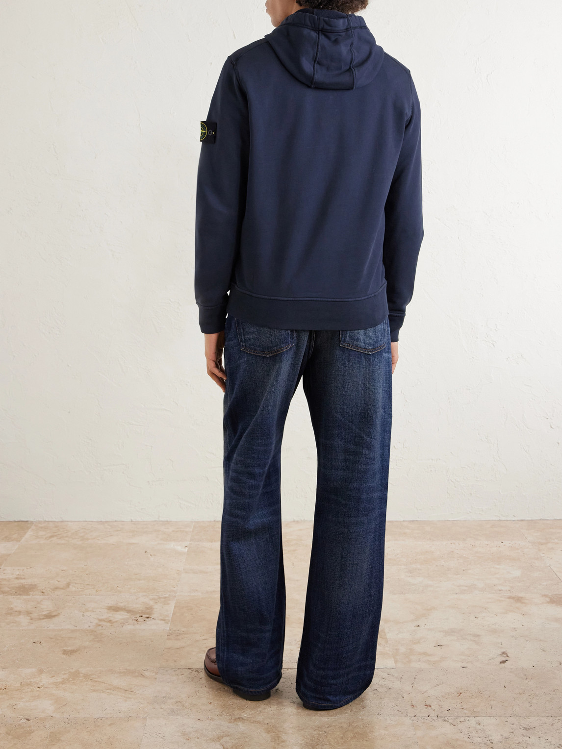 Garment-Dyed Organic Cotton-Fleece Hoodie