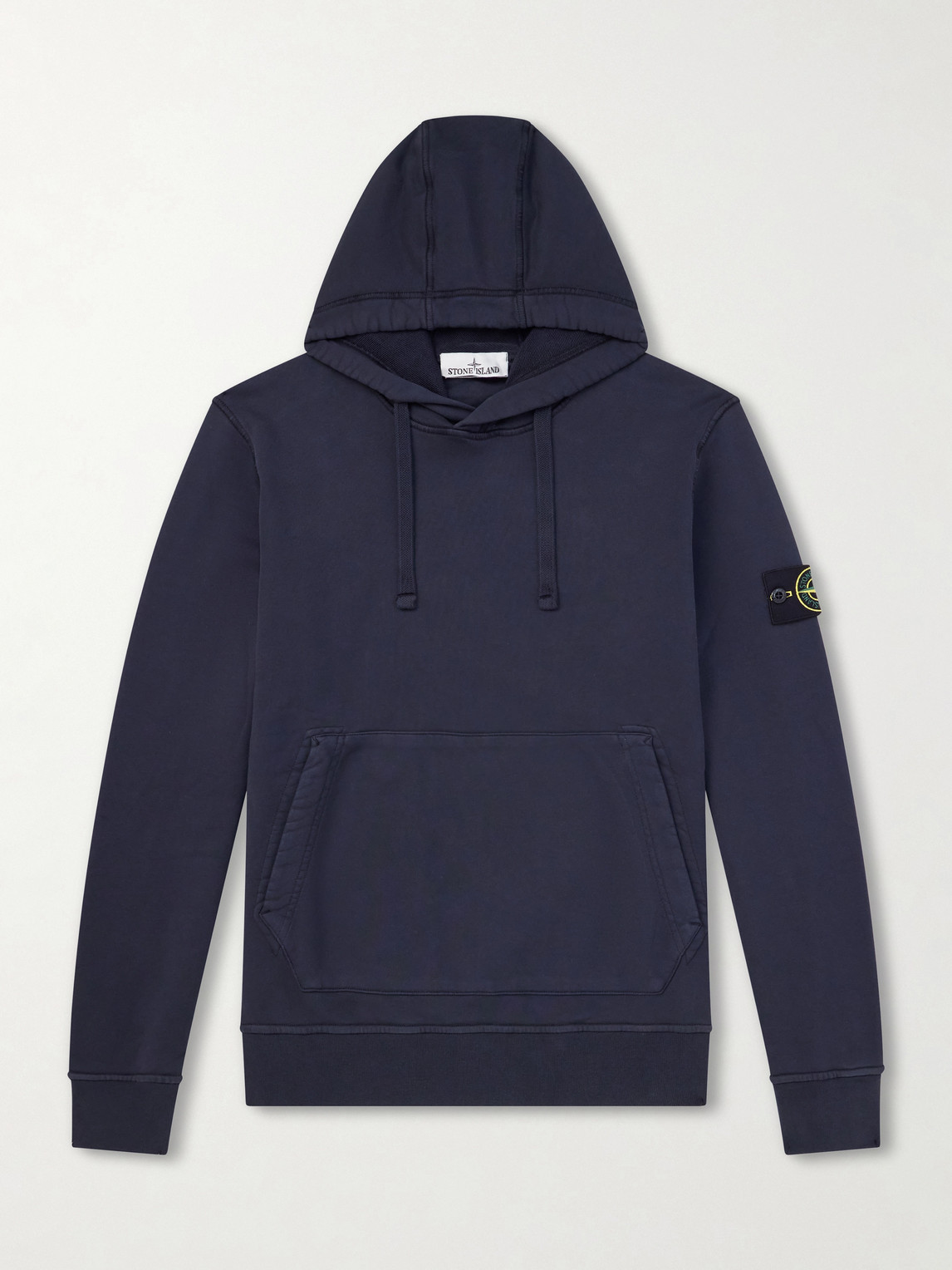 Garment-Dyed Organic Cotton-Fleece Hoodie