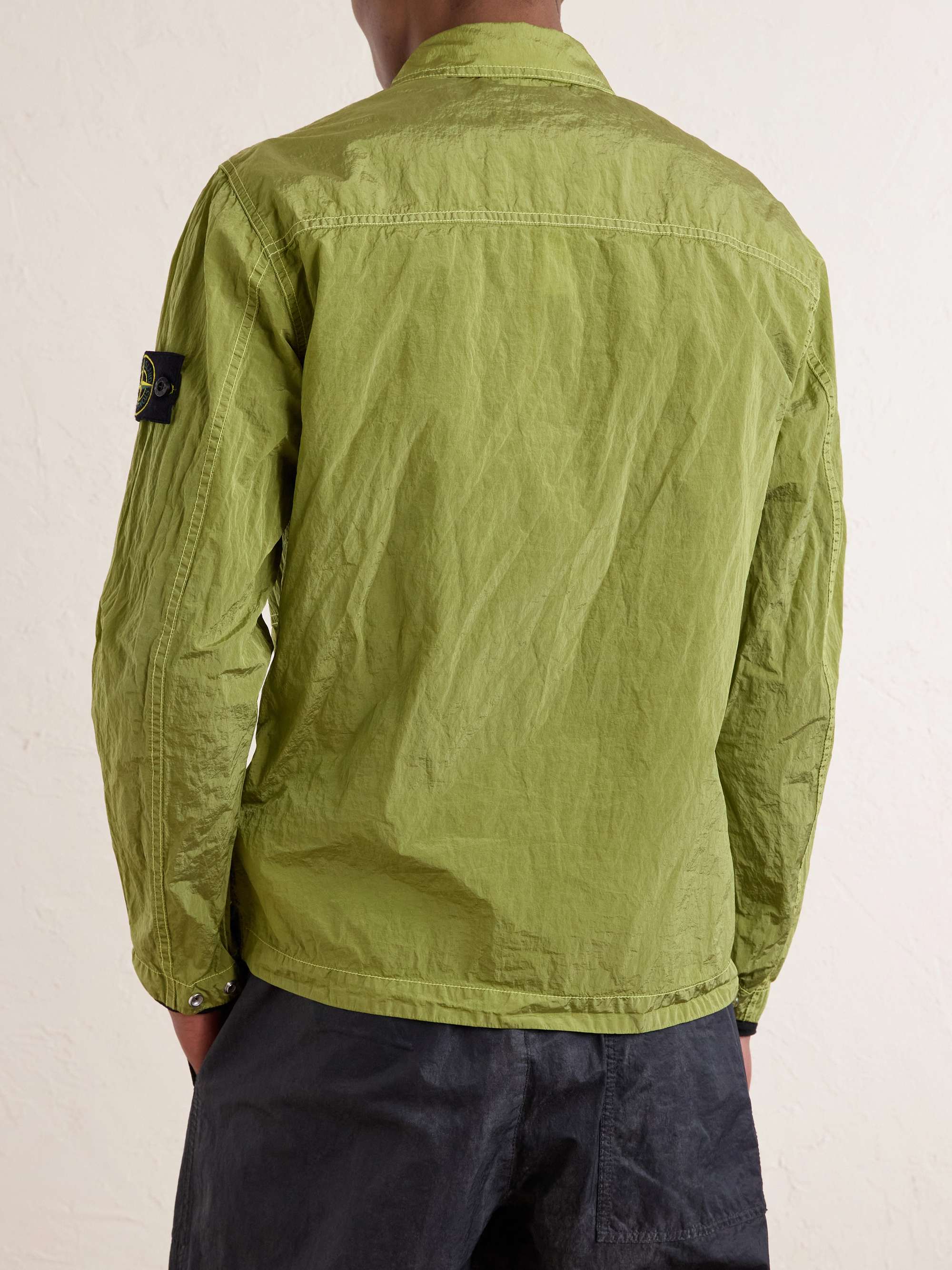 STONE ISLAND ECONYL® Nylon Metal Recycled Crinkled-Shell Overshirt 