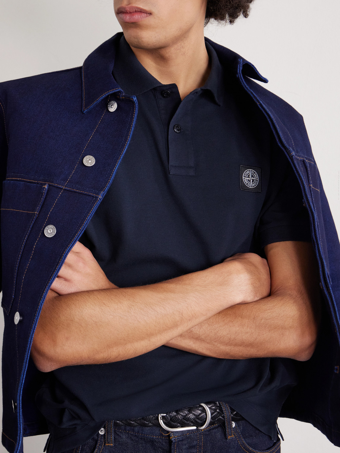 Stretch Cotton-Blend Piqué Polo Shirt
