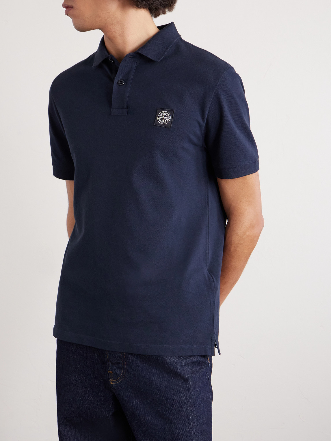 Stretch Cotton-Blend Piqué Polo Shirt