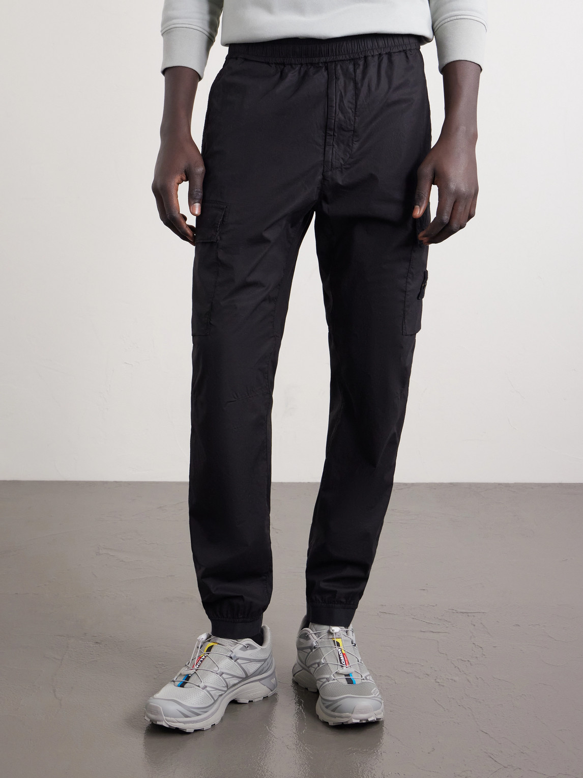 Tapered Stretch-Cotton Shell Cargo Trousers