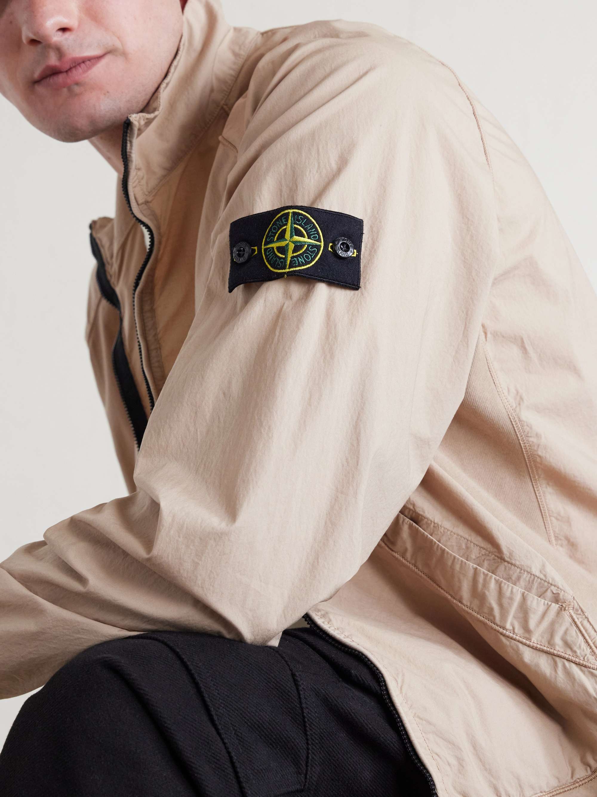 STONE ISLAND Garment-Dyed Stretch-Cotton Tela Paracadute Jacket