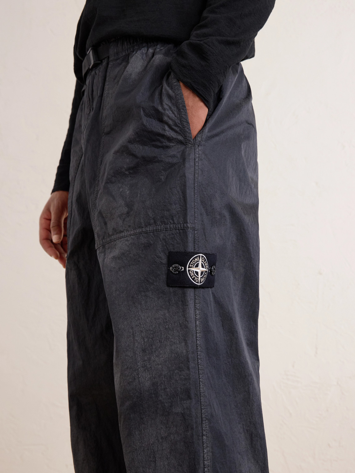 Tapered Reflective Nylon Trousers