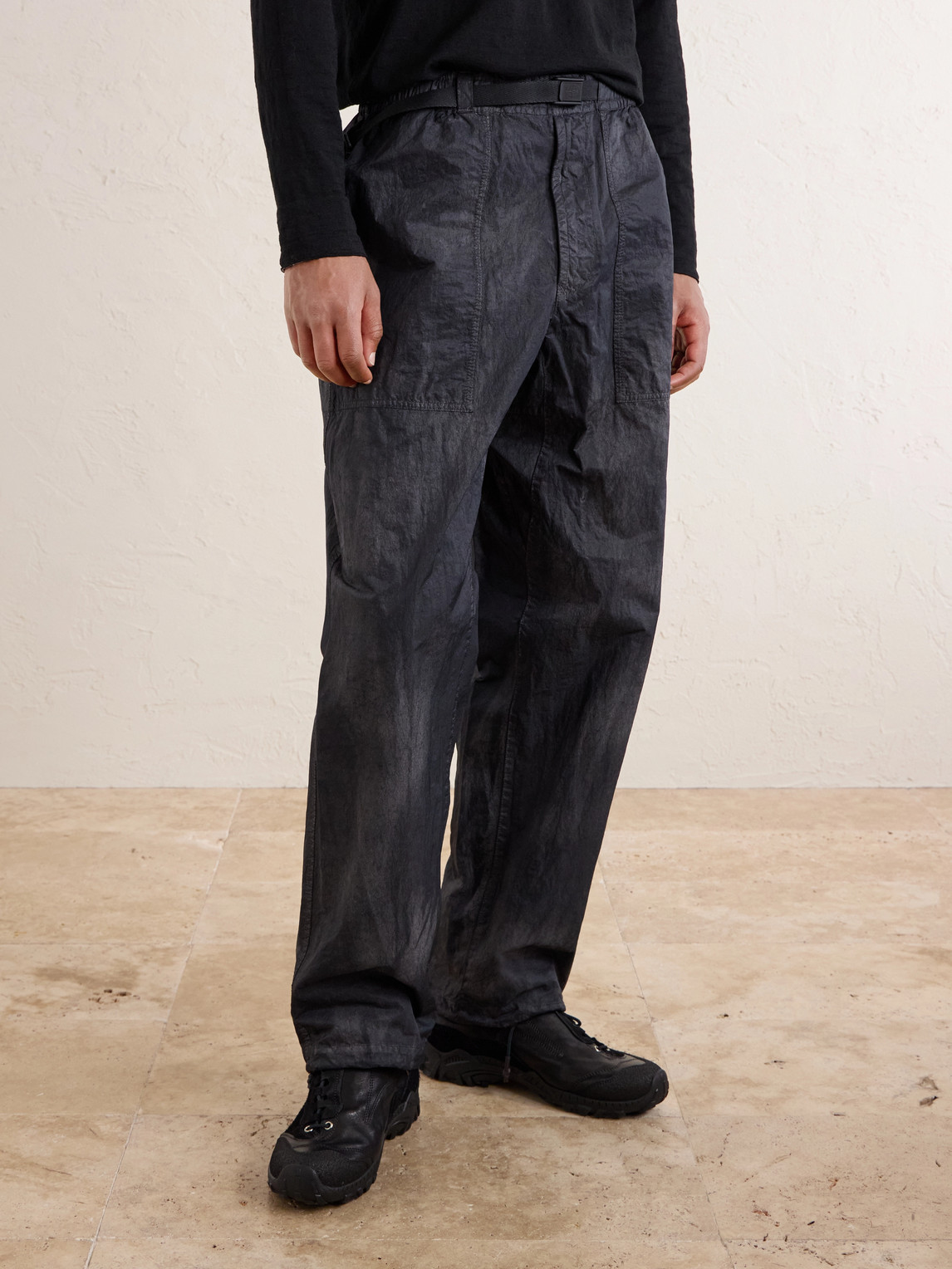 Tapered Reflective Nylon Trousers