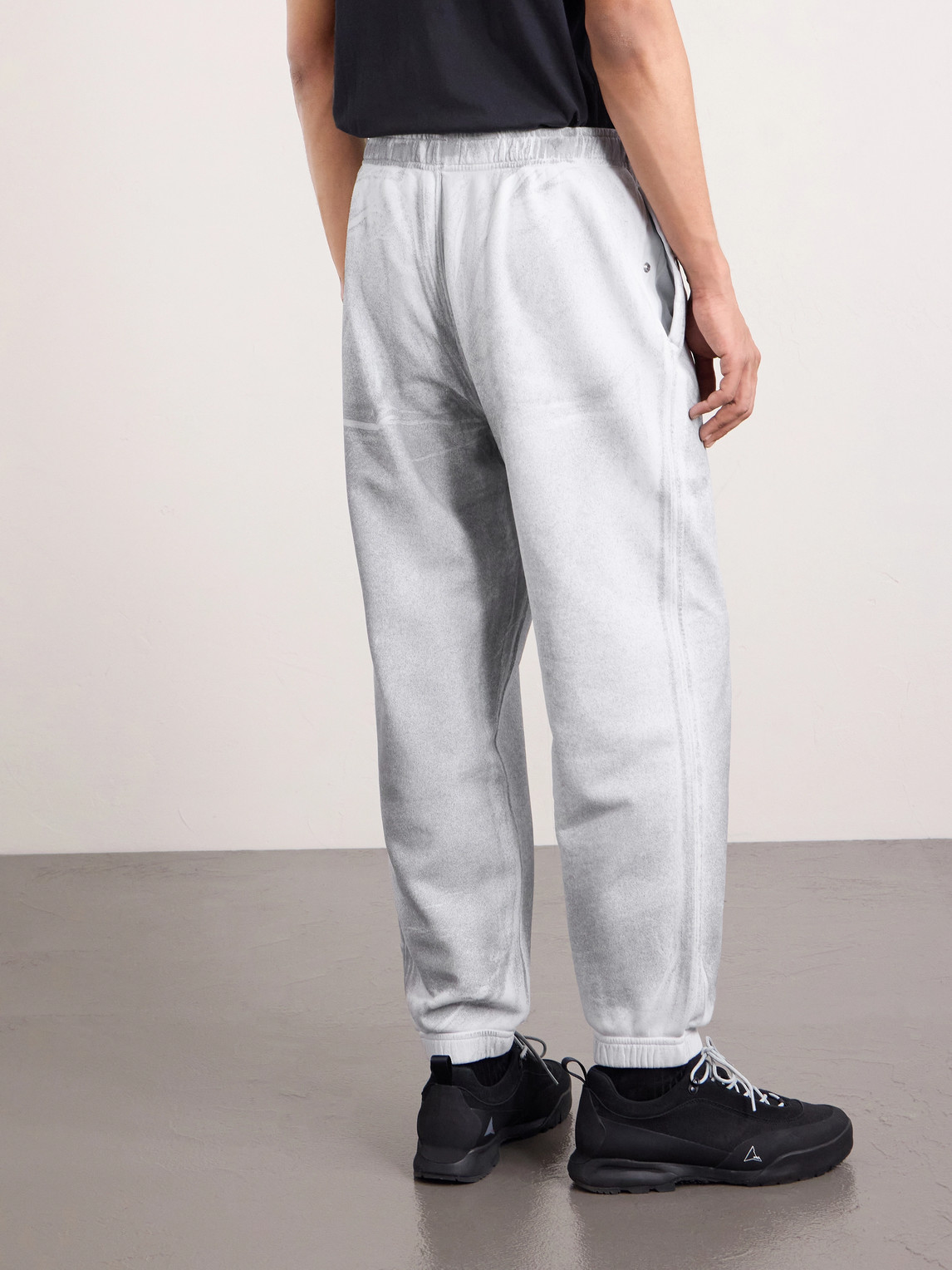 Tapered Reflective Organic Cotton Fleece Sweatpants