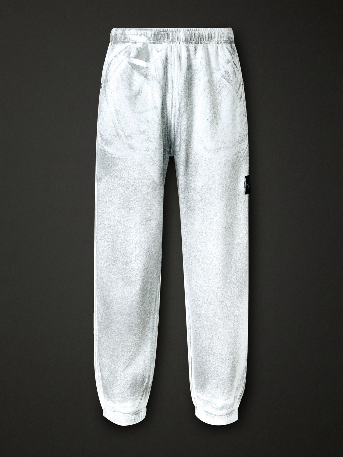 Tapered Reflective Organic Cotton Fleece Sweatpants