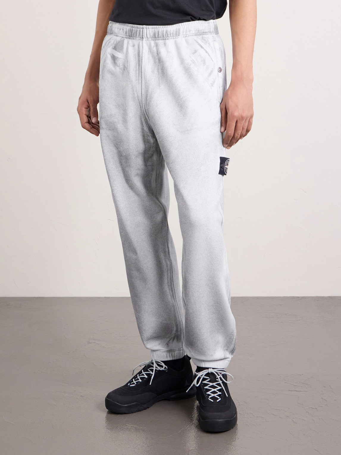 Tapered Reflective Organic Cotton Fleece Sweatpants