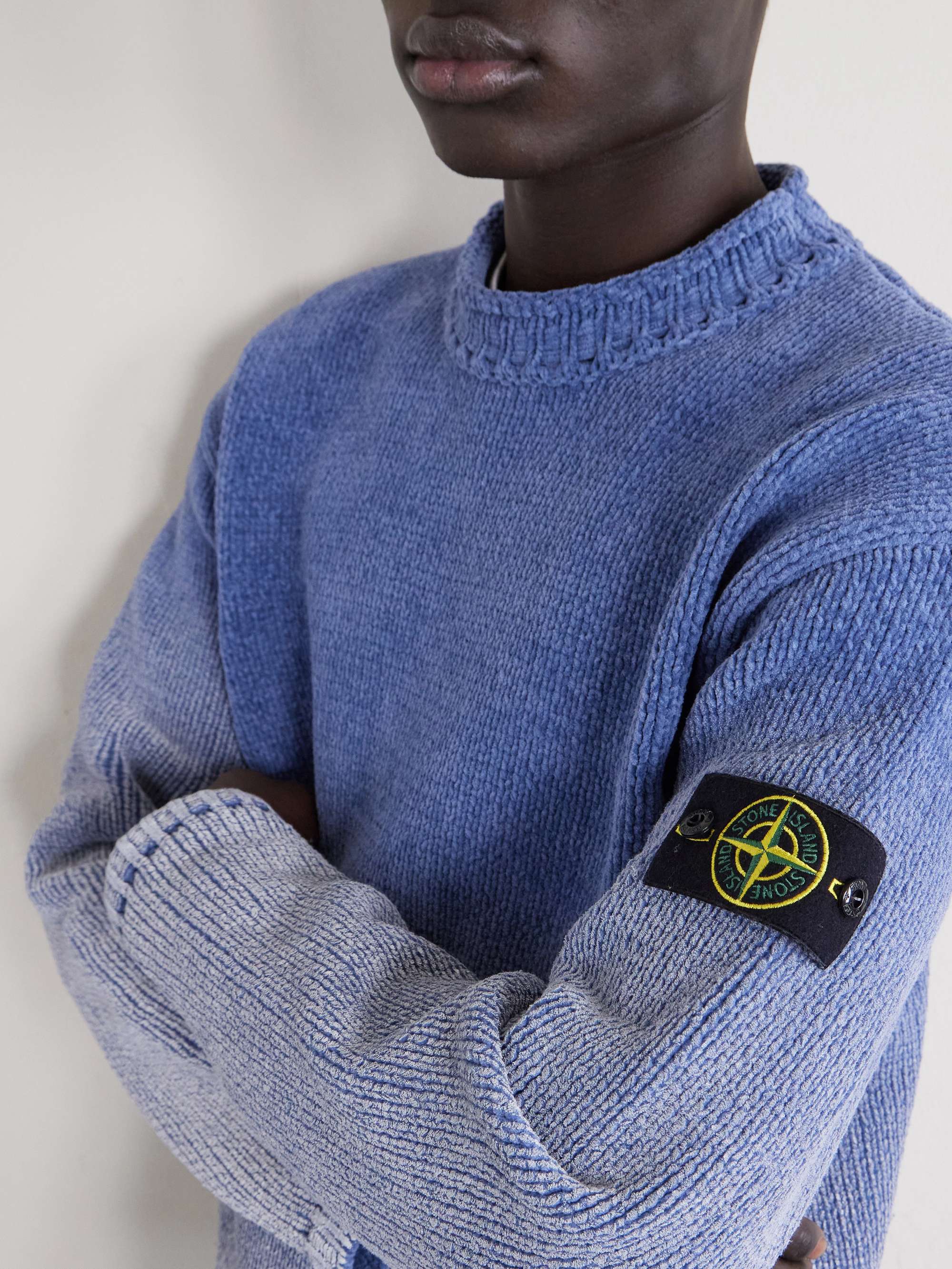 STONE ISLAND Dégradé Cotton-Chenille Sweater for Men | MR PORTER