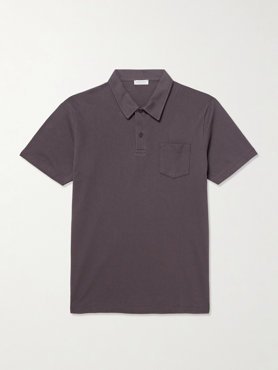 Sunspel Riviera Slim-Fit Supima Cotton-Mesh Polo Shirt - Men