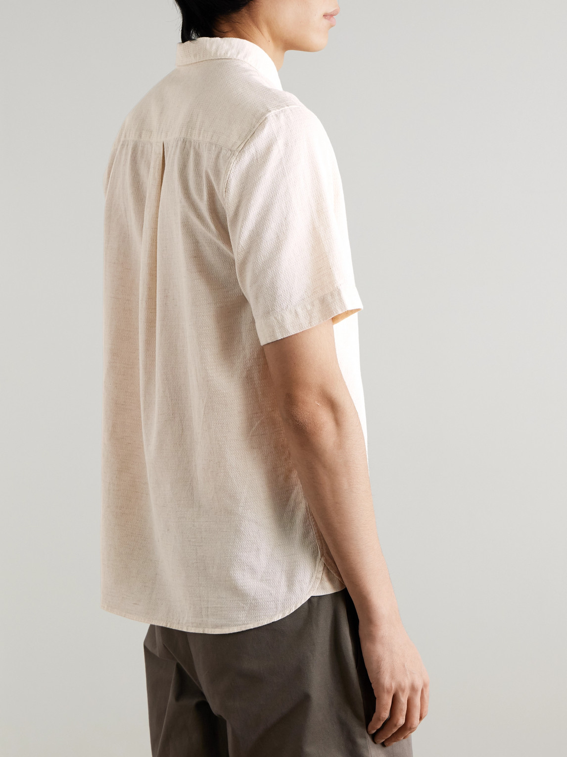  Sunspel - Cotton And Linen-blend Shirt - Men - Neutrals - M 