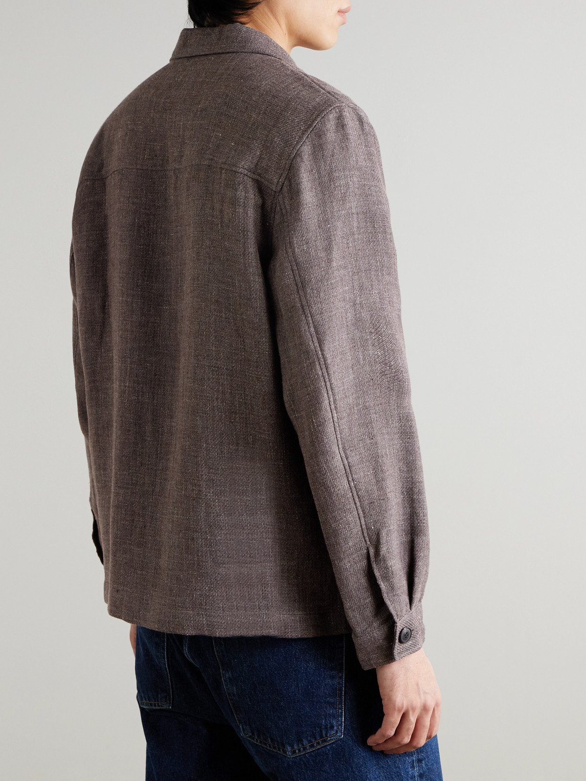  Sunspel - Cotton And Linen-blend Overshirt - Men - Brown - S 