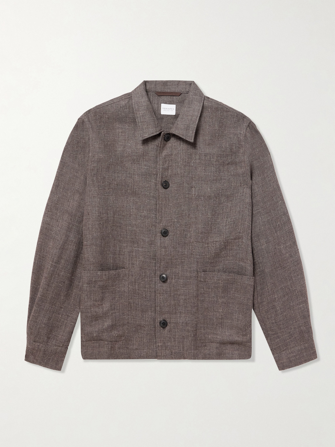 Sunspel Cotton and Linen-Blend Overshirten