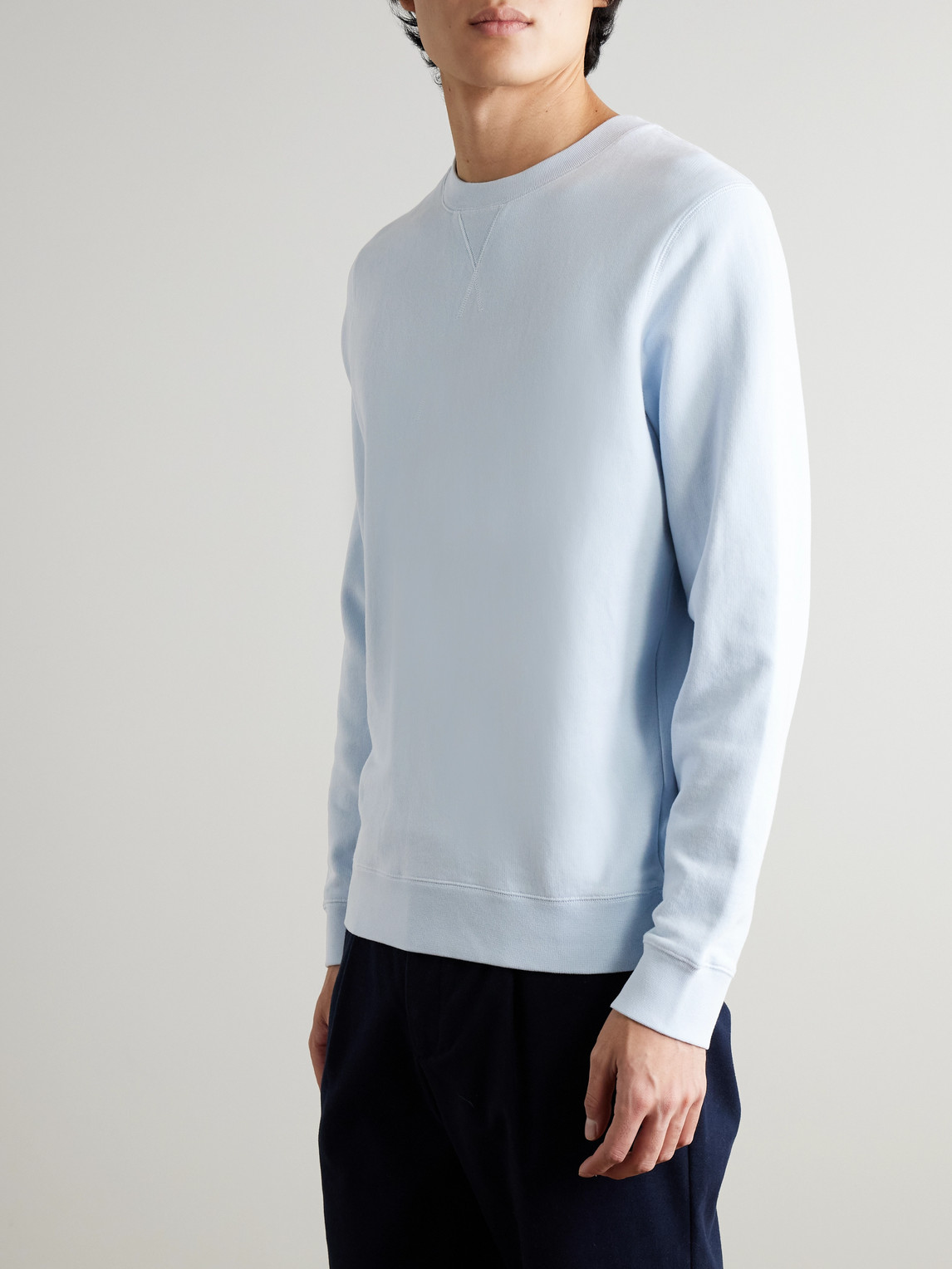  Sunspel - Cotton-jersey Sweatshirt - Men - Blue - L 